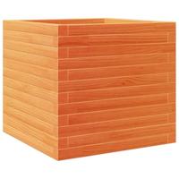 VidaXL Plantenbak 50x50x46 cm massief grenenhout wasbruin - thumbnail