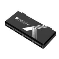 Techly 4-poorts Mini Hub USB 2.0 Black - thumbnail