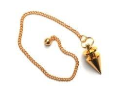 Pendel Messing Punt met Dakje Goudkleurig