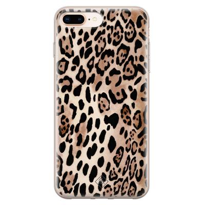 iPhone 8 Plus/7 Plus siliconen hoesje - Golden wildcat