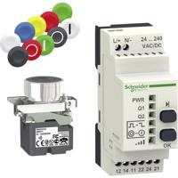 Schneider Electric XB4RFA02 XB4RFA02 Druktoets 240 V/AC 1.5 A Moment Groen, Geel 1 set(s) - thumbnail