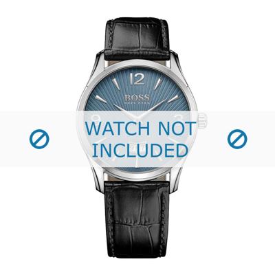 Horlogeband Hugo Boss HB-288-1-14-2930 / HB1513427 Croco leder Zwart 22mm Horlogeband Hugo Boss HB-288-1-14-2930 / HB1513427 Croco leder Zwart 22mm