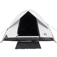 VidaXL Koepeltent 2-persoons waterdicht verduisterend stof wit - thumbnail