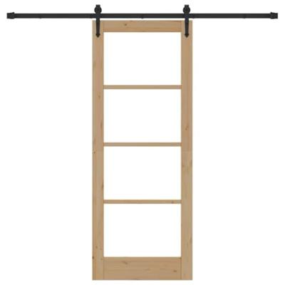 Schuifdeur ORKDAL Bruin 78 x 202 cm Hout en metaal