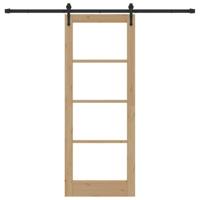 Schuifdeur ORKDAL Bruin 78 x 202 cm Hout en metaal - thumbnail