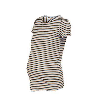 ONLY MATERNITY gestreept zwangerschapsshirt Emma wit/lichtblauw/bruin ONLY MATERNITY gestreept zwangerschapsshirt Emma wit/lichtblauw/bruin