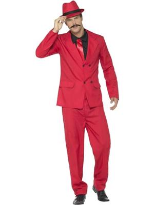 Gangster kostuum pak rood