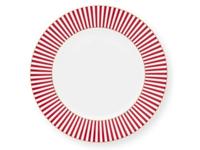 Pip Studio Royal Stripes Gebaksbord Donkerroze 17cm - thumbnail