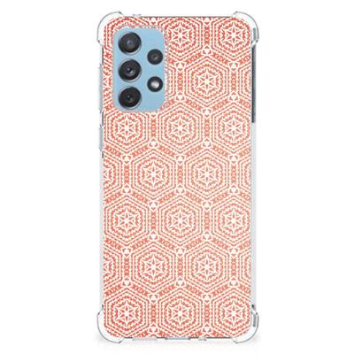 Samsung Galaxy A73 Doorzichtige Silicone Hoesje Pattern Orange Samsung Galaxy A73 Doorzichtige Silicone Hoesje Pattern Orange