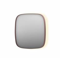 Spiegel INK SP30 80x4x80 cm incl. Indirect LED-Verlichting Rondom en Spiegelverwarming Geborsteld Koper - thumbnail