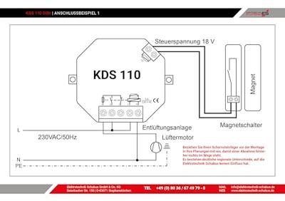 Schabus Afzuigingsbesturing KDS110 1150 W Wit Certificaten (ventilatie): DIBt