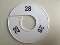 Maatring 11 cm wit/zwart 28 - thumbnail