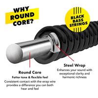 DR Strings BKB-45 Black Beauties Medium 45-105 basgitaarsnaren - thumbnail