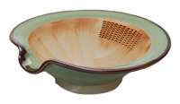 Groene Vijzel Kom - Traditioneel Keramiek - 21cm - thumbnail