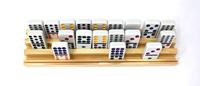Houten Dominoen Kaarthouder, 4st. - thumbnail