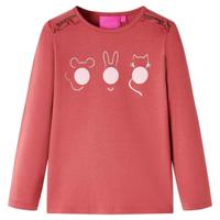 VidaXL Kindershirt met lange mouwen 116 rozebruin - thumbnail