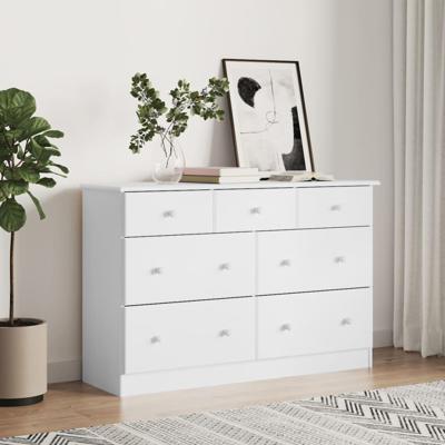 Ladekast ALTA 112x35x73 cm massief grenenhout wit