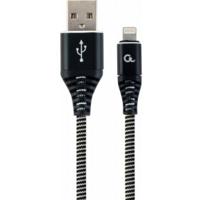 Enzo Cablexpert usb-c laadkabel | 1m | omvlochten | zwart-wit - 9530140 - thumbnail