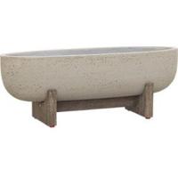 Pottery Pots Shelby S beige washed 64 cm ovale bloempot op poten - thumbnail