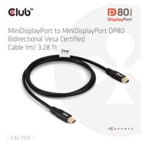 club3D CAC-1165 DisplayPort-kabel Aansluitkabel 1 m Zwart - thumbnail