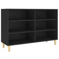 Dressoir 103,5x35x70 cm bewerkt hout zwart - thumbnail