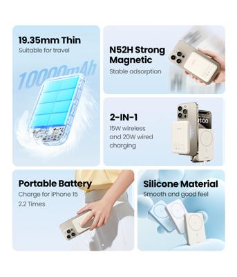 UGREEN 25208 Oplaadbare batterij (USB-C) 10000 mAh Li-ion USB-C Beige