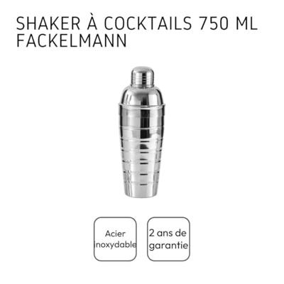Cocktailtrio: shaker, maatbeker en 3 roestvrijstalen cocktaillepels - FACKELMANN - Barconcept