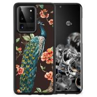 Samsung Galaxy S20 Ultra Back Cover Pauw met Bloemen - thumbnail