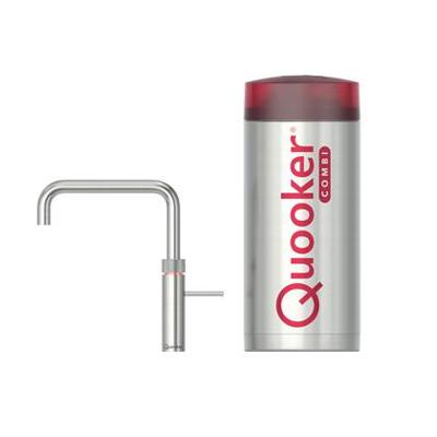 Quooker Fusion square met COMBI boiler 3-in-1 kokendwaterkraan RVS