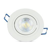 Pittsburg LED Inbouwspot - Kantelbaar armatuur - Diameter 90mm - GU10 Fitting incl. lamphouder - Rond - IP20 voor binnen - Wit - thumbnail