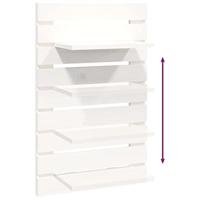 Nachtkastjes wandgemonteerd 2 st massief grenenhout wit - thumbnail