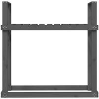 Haardhoutrek 110x35x108,5 cm massief grenenhout grijs - thumbnail