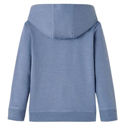 VidaXL Kindertrui met capuchon 104 gemêleerd blauw