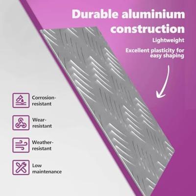 VidaXL Trap tread vierkant 2 pcs zilver 20 x 20 cm aluminium