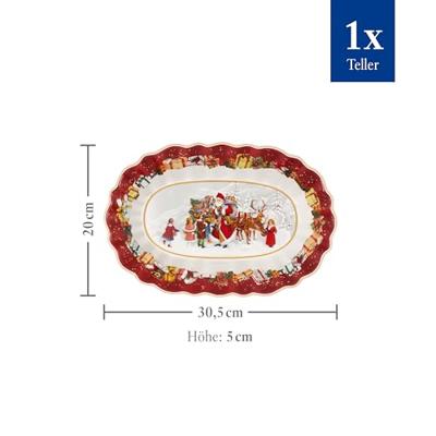 Villeroy & Boch Toy's Fantasy Schaal ovaal groot Santa Kids Villeroy & Boch Toy's Fantasy Schaal ovaal groot Santa Kids