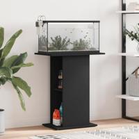 VidaXL Aquariumstandaard 60,5x36x72,5 cm bewerkt hout zwart - thumbnail