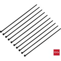 TRU COMPONENTS TC-12814192 Kabelbinder 300 mm 4.8 mm Zwart Met metalen tong, UV-bestendig 100 stuk(s) - thumbnail