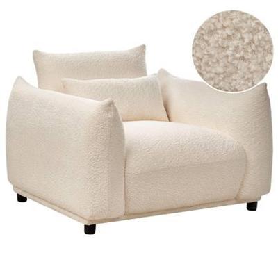 Beliani - JAMSA - Fauteuil - Off-white - Bouclé