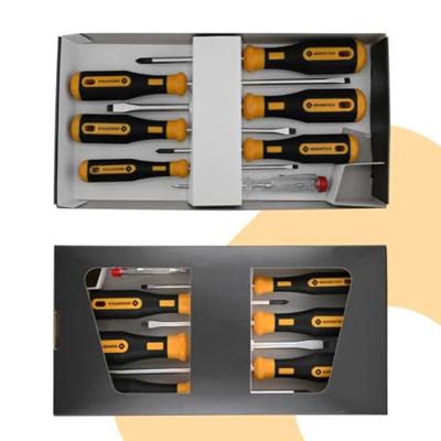 Bernstein Tools for Electronics EUROline-Power Schroevendraaierset Werkplaats 6-delig Plat, Kruiskop Pozidriv