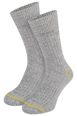 STAPP Werksokken Heren Yellow Norwegian 2-pack Grey Melange-39/42
