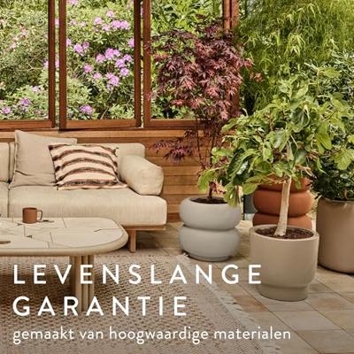 Elho Amber Grail 30 - Beige - Ø 30 x H 28 cm - Binnen en Buiten - 100% gerecycled