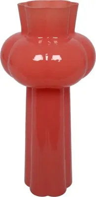 Countryfield vaas glas marley 16x35cm donkerroze Countryfield vaas glas marley 16x35cm donkerroze