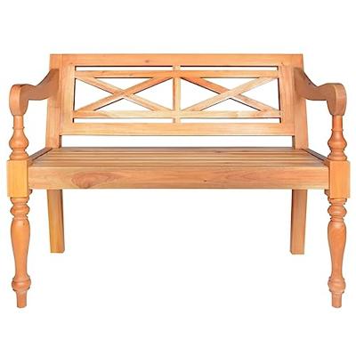 Bank Batavia 98 cm massief mahoniehout lichtbruin Bank Batavia 98 cm massief mahoniehout lichtbruin