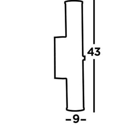 Searchlight Badkamer wandlampClamp 43cm zwart - 63125-1BK