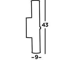 Searchlight Badkamer wandlampClamp 43cm zwart - 63125-1BK - thumbnail