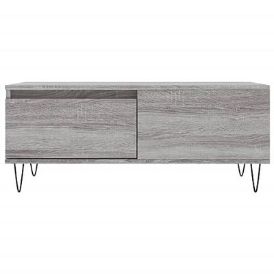 Salontafel 90x50x36,5 cm bewerkt hout grijs sonoma