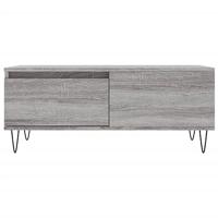 Salontafel 90x50x36,5 cm bewerkt hout grijs sonoma - thumbnail