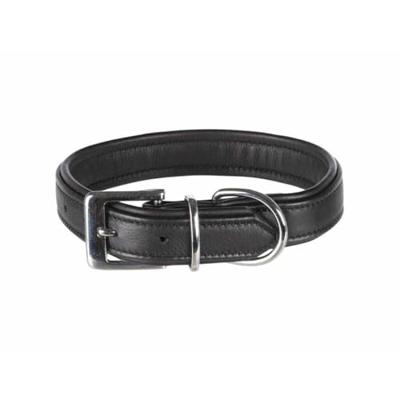 TRIXIE HALSBAND HOND ACTIVE COMFORT LEER ZWART 47-54X3,5 CM