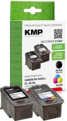 KMP Inktcartridge vervangt Canon PG-560 XL, CL-561 XL Compatibel Combipack Zwart, Kleur C136V 1581,4005