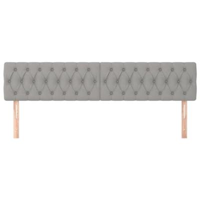 Hoofdborden 2 st 100x7x78/88 cm stof lichtgrijs Hoofdborden 2 st 100x7x78/88 cm stof lichtgrijs